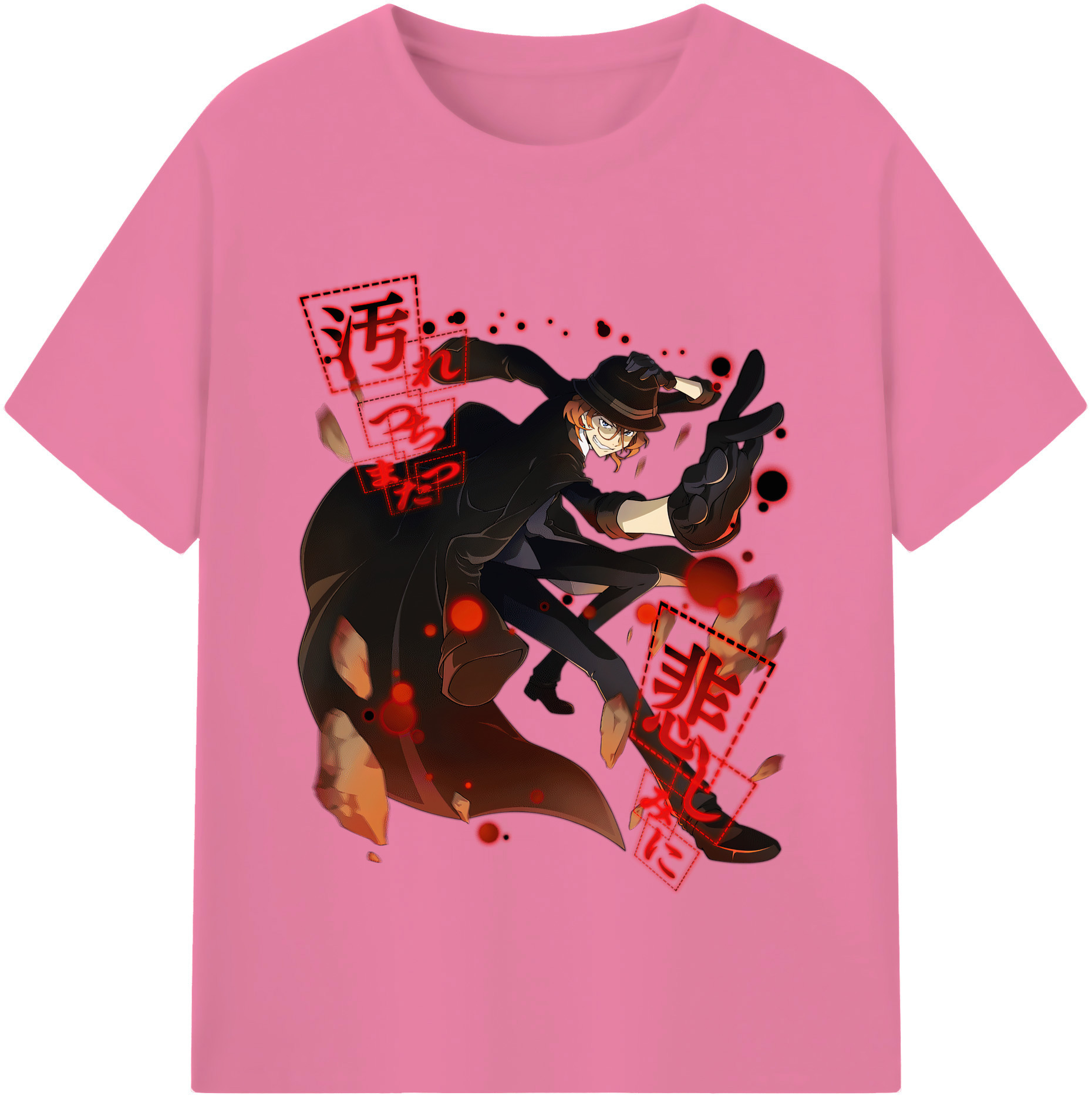 （画像用） 文豪ストレイドッグス Bungo Stray Dogs 綿100％半袖Tシャツ（フロントプリント）